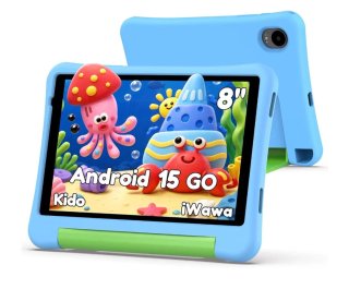 Tablet per Bambini 8 Pollici Android 15, 7GB+32GB ROM, Blu Cielo