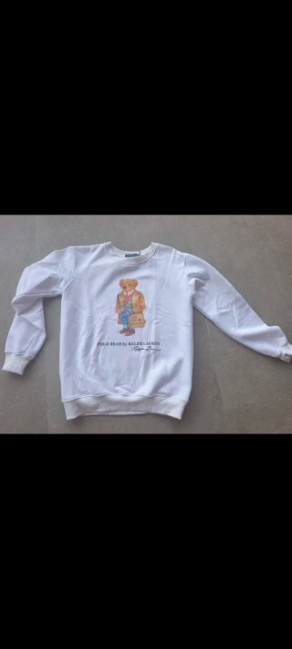 Sudadera Polo Bear Ralph Lauren Blanca