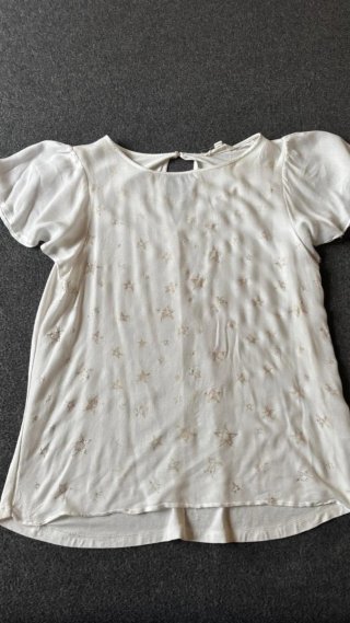 Blusa Springfield Blanca Estampada Talla M