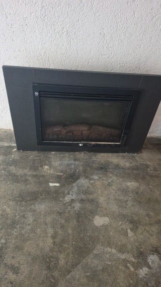Chimenea eléctrica negra