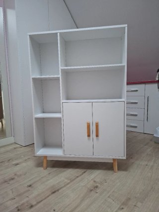 Estantería Nórdica Blanca. 119,5x80x24 cm