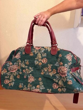 Bolsa de viaje Scorpibag verde floral