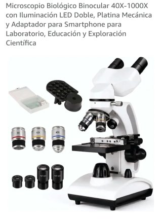 Microscopio Binocular LED 40-1000X