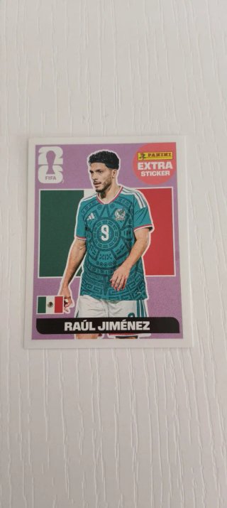 Cromo Extra Sticker Raúl Jiménez Mundial 2022