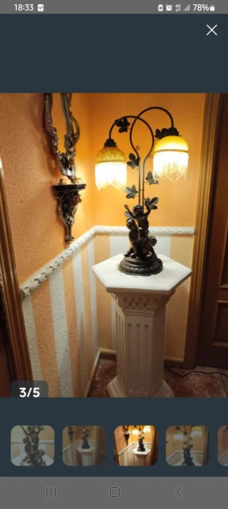 Lámpara de Mesa Vintage Estilo Art Nouveau