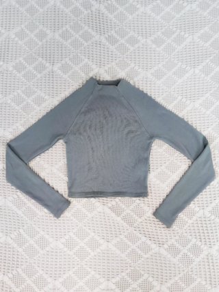Jersey Zara Manga Larga gris Talla M