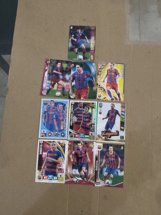Lote de 9 Cromos de Andrés Iniesta