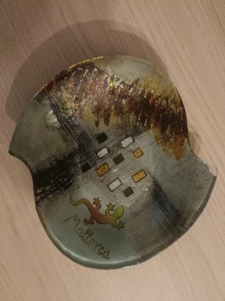 Plato decorativo de cristal Mallorca