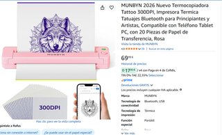 Impresora Térmica MUNBYN Tattoo 300DPI Rosa
