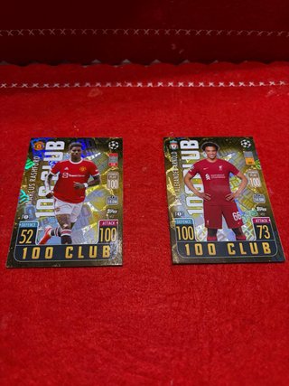 Lotto 2 Carte Topps Match Attax 100 Club