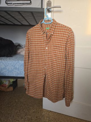 Camisa Benetton de Cuadros Talla M