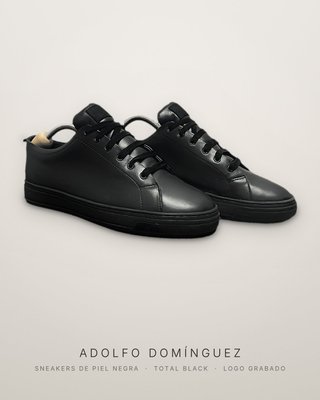 Sneakers Adolfo Domínguez Piel Negra