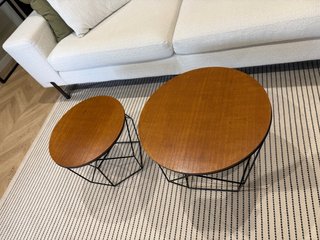 Set de 2 Mesas de Centro Estilo Industrial