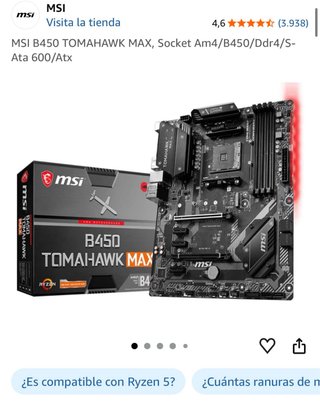 Placa Base MSI B450 TOMAHAWK MAX