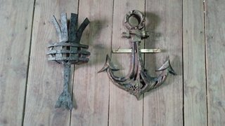 2 Adornos de Pared antiguos en Hierro Forjado