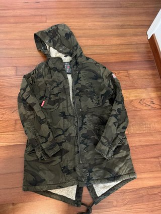 Parka Militar Superdry Camuflaje Talla 38