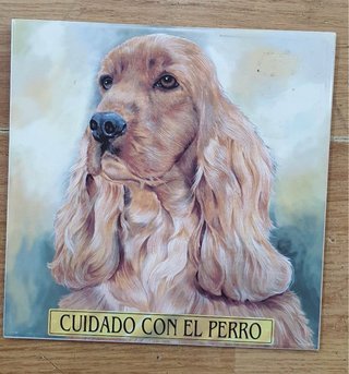 Azulejo para colgar en la pared. 20 x 20cm.