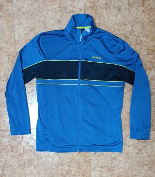 Chaqueta Deportiva Reebok Azul y Negra