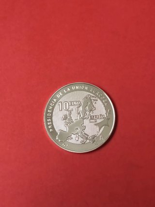 10 EUROS 2002 PLATA.PRESIDENCIA ESPAÑA UNION EUROP