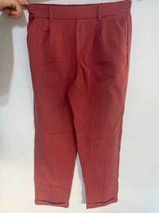 Pantalón de Vestir Rosa con Rayas