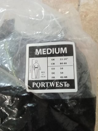 Pantalón de trabajo Portwest Negro Talla M