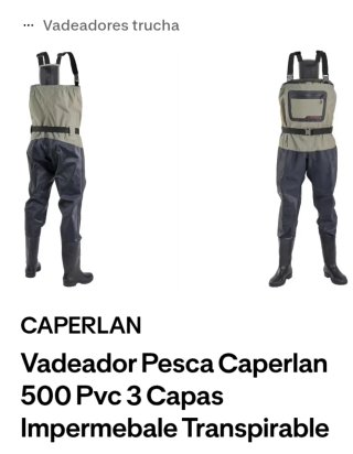 Vadeador de Pesca Caperlan 500 Talla 42