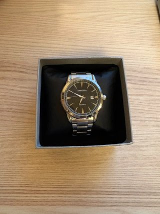 Reloj Amora Plateado con Esfera Azul
