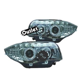 JI FAROS BMW E81 E87 E82 E88 OJOS ANGEL LUZ DIURNA FONDO CRO