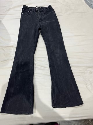 Pantalón Campana Negro Pull&Bear