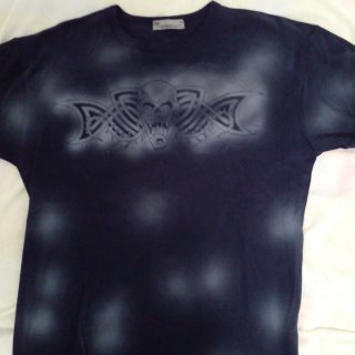 Camiseta Negra Manga Corta Calavera Talla M