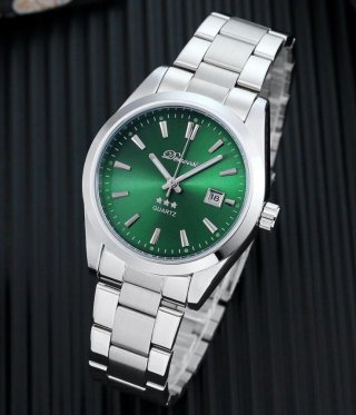 Reloj Denvost Plateado con Esfera Verde