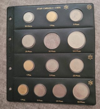 Hoja Pardo n° 23: Monedas 1975 *76, *77 y *78
