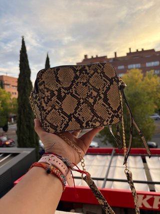 Bolso Bandolera Estampado Serpiente