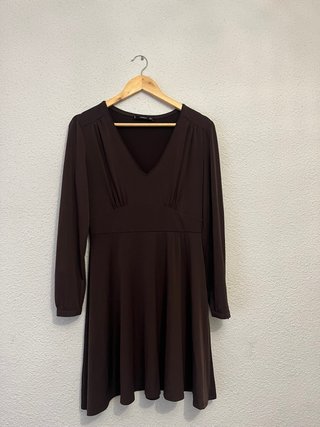 Vestido Marrón Mango