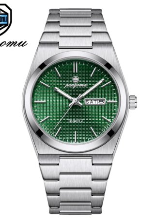 Reloj Pagani Design Plateado con Esfera Verde