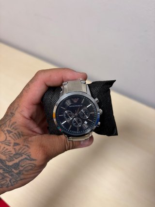 Reloj Emporio Armani Plateado y Negro