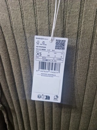 Vestido Mango Verde Talla XS