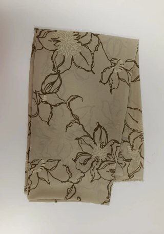 Retal de Tela Crespón Beige Estampado