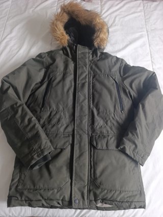 Parka de hombre verde
