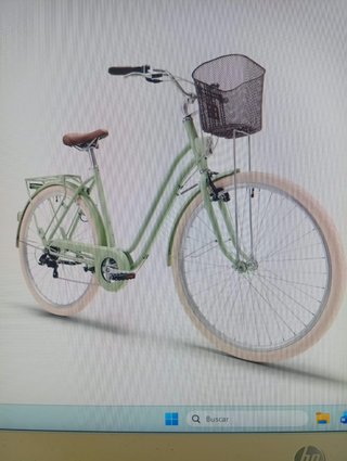 Bicicleta de Paseo Verde con Cesta mas otra negra