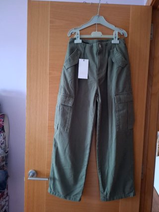 Pantalón Cargo Zara Con Etiqueta