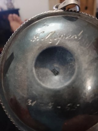 Portaviático Antiguo plata de ley del siglo xix