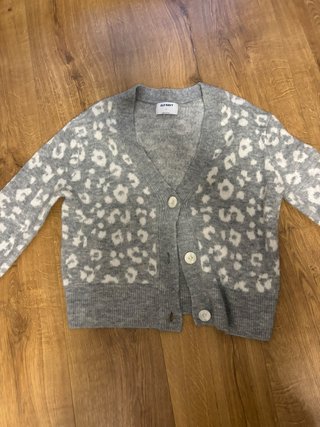 Cárdigan Old Navy Leopardo Gris Talla XS