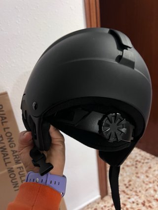 Casco de esquí negro mate