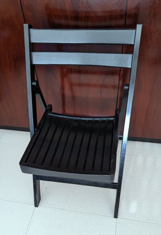 Silla Plegable Madera Slim (5cm) + Taburete