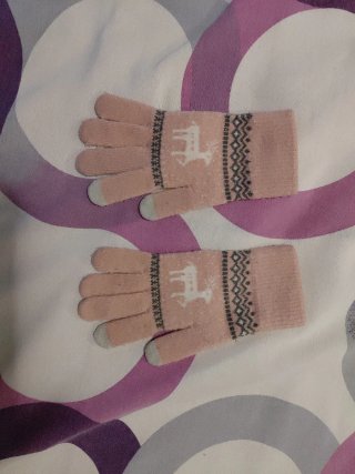 Guantes de punto con estampado
