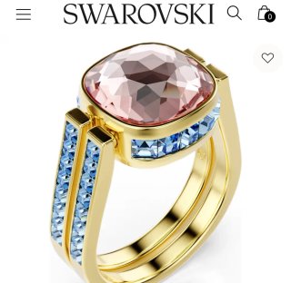 Anillo Swarovski Dorado tallas 52 y 55