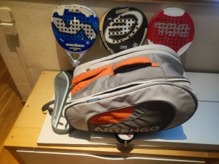 Set de 3 Raquetas de Pádel y Bolsa Artengo