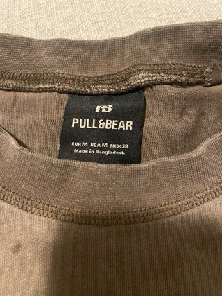 Camiseta Pull&Bear Marrón Talla M