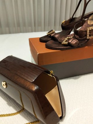 Set de Sandalias y Bolso de Fiesta